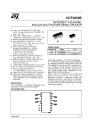 Datasheet HCF4052BEY manufacturer STMicroelectronics